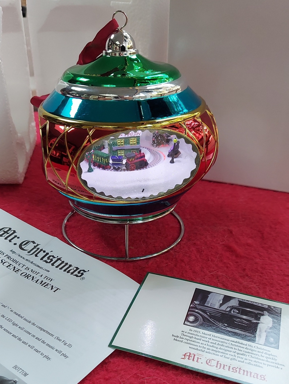 Multicolor Holiday Snow Globe Ornament